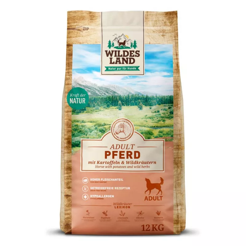 Wildes Land Trockenfutter Pferd mit Kartoffeln 12kg